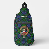 Clan Paterson Wapen over Tartan Sling Bag (Voorkant)