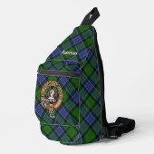 Clan Paterson Wapen over Tartan Sling Bag (Rechterhoek)