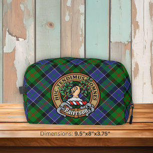 Clan Paterson Wapen over Tartan Toilettasje