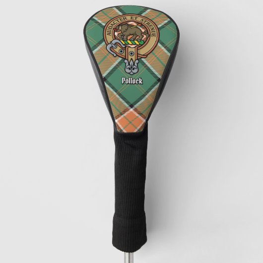 Clan Pollock Crest Golf Head Hoesje Golfheadcover (Voorkant)