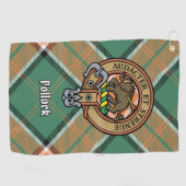 Clan Pollock Crest Golf Towel Golfhanddoek (Horizontaal)