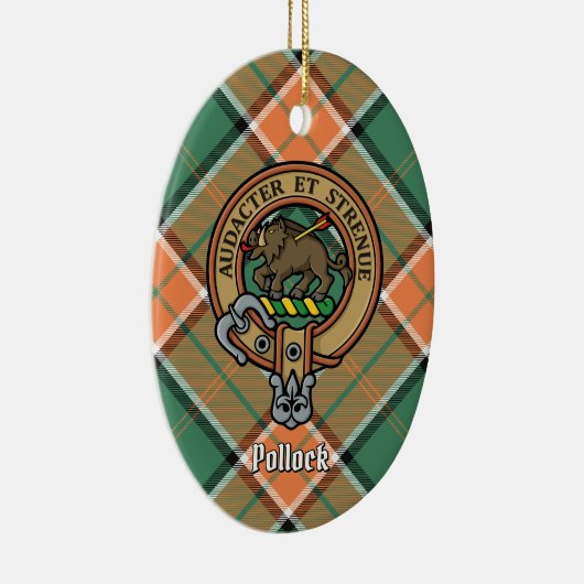 Clan Pollock Crest keramisch Ornament (Rechts)