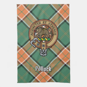 Clan Pollock Crest Kitchen Towel Theedoek