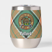 Clan Pollock Crest over Tartan (Voorkant)