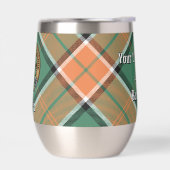 Clan Pollock Crest over Tartan (Links)