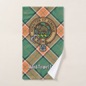 Clan Pollock Crest over Tartan Bad Handdoek (Handdoek)