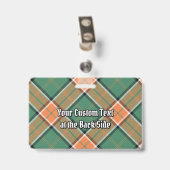 Clan Pollock Crest over tartan Badge (Achterkant met clip)