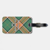 Clan Pollock Crest over Tartan Bagagelabel (Achterkant horizontaal)