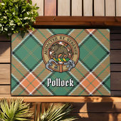 Clan Pollock Crest over Tartan Deurmat