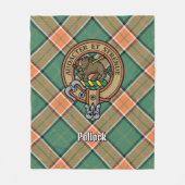 Clan Pollock Crest over Tartan Fleece Deken (Voorkant)