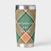 Clan Pollock Crest over Tartan Geïsoleerde Drinkbeker (Achterkant)