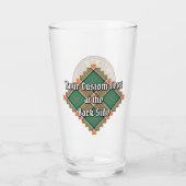 Clan Pollock Crest over Tartan Glas (Achterkant)