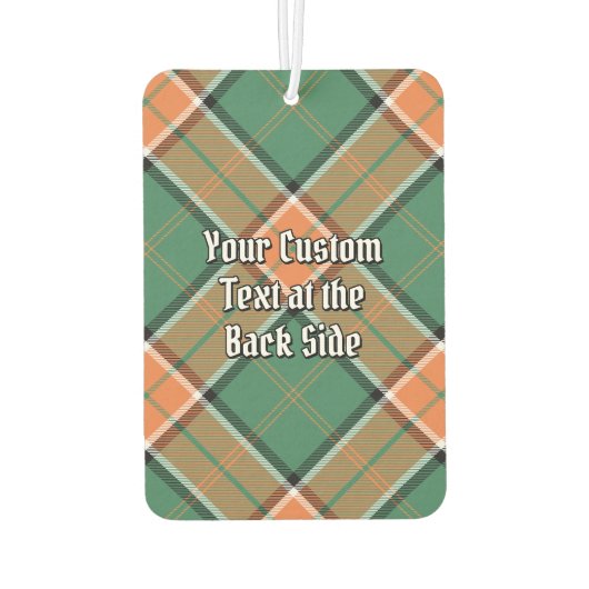 Clan Pollock Crest over Tartan Luchtverfrisser (Achterkant)