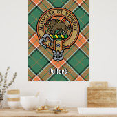 Clan Pollock Crest over Tartan Poster (Keuken)