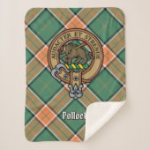 Clan Pollock Crest over Tartan Sherpa Deken (Voorkant)