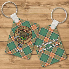 Clan Pollock Crest over Tartan Sleutelhanger