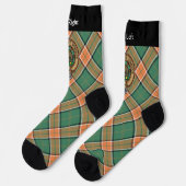 Clan Pollock Crest over Tartan Socks Sokken (Links)