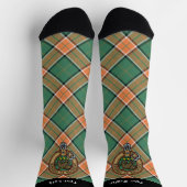 Clan Pollock Crest over Tartan Socks Sokken (Top)