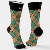 Clan Pollock Crest over Tartan Socks Sokken (Gebogen)