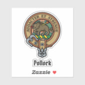 Clan Pollock Crest Sticker (Vel)