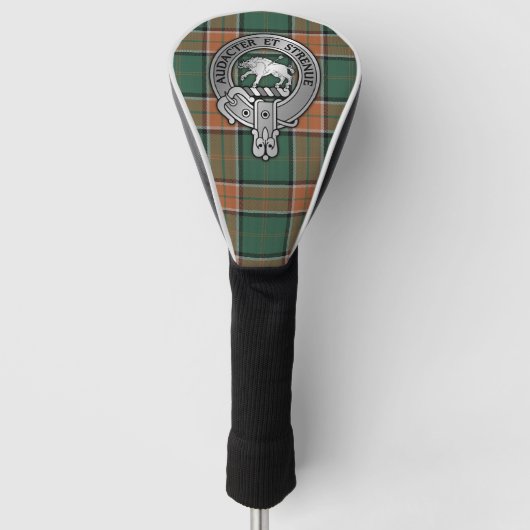 Clan Pollock Crest & Tartan Golfheadcover (Voorkant)