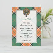 Clan Pollock Crest Uitnodiging (Staand voorkant)