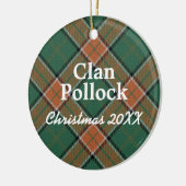 Clan Pollock Scottish Tartan Keramisch Ornament (Links)