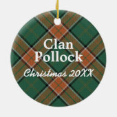 Clan Pollock Scottish Tartan Keramisch Ornament (Achterkant)