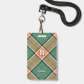 Clan Pollock Tartan Badge (Voorzijde met lanyard)