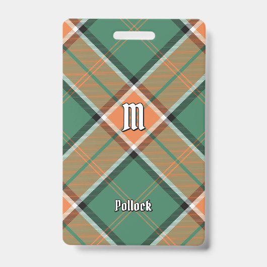 Clan Pollock Tartan Badge (Voorzijde)