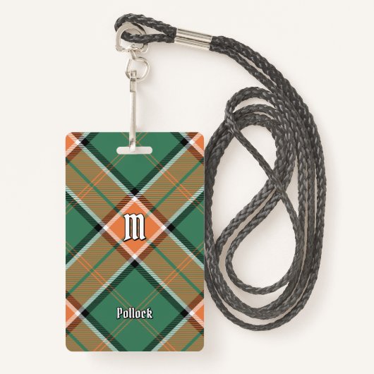Clan Pollock Tartan Badge (Voorkant met draagriem)