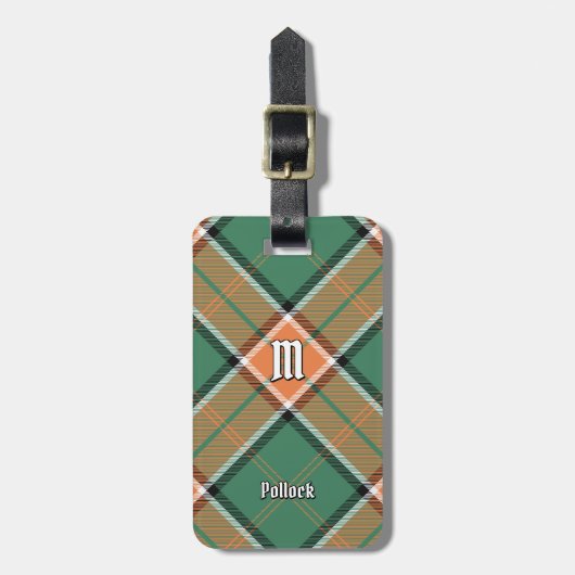 Clan Pollock Tartan Bagagelabel (Voorkant verticaal)