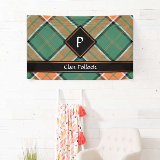 Clan Pollock Tartan Banner (Insitu)