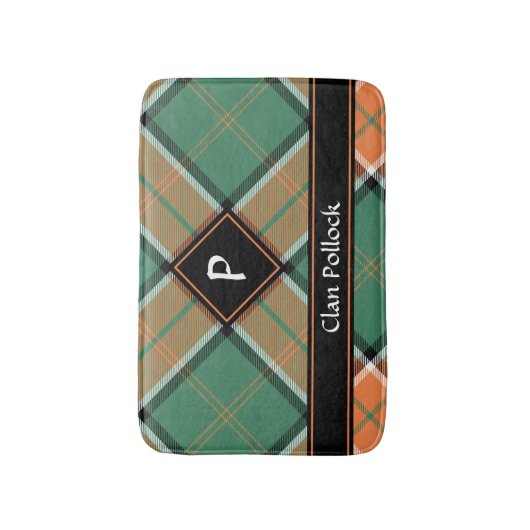 Clan Pollock Tartan Bath Mat (Voorkant Verticaal)