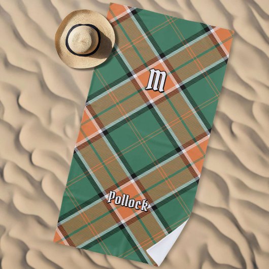 Clan Pollock Tartan Beach Towel Strandlaken
