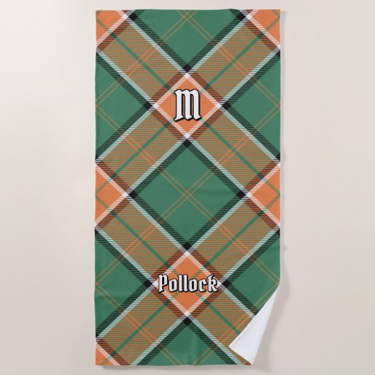 Clan Pollock Tartan Beach Towel Strandlaken (Voorkant)
