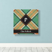 Clan Pollock Tartan Canvas Print (Insitu (Houten vloer))