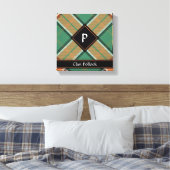 Clan Pollock Tartan Canvas Print (Insitu (Slaapkamer))