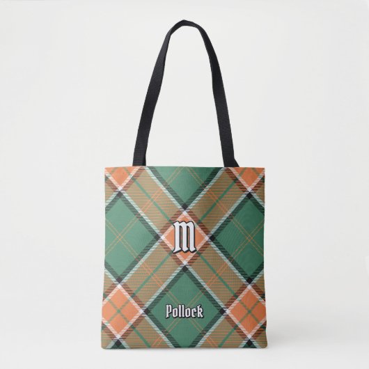 Clan Pollock Tartan Canvas tas (Voorkant)