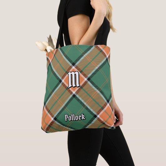 Clan Pollock Tartan Canvas tas (Dichtbij)