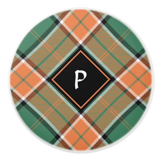 Clan Pollock Tartan Ceramic Knob Keramische Knop (Voorkant)