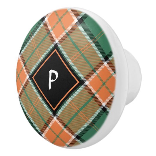 Clan Pollock Tartan Ceramic Knob Keramische Knop (Rechts)