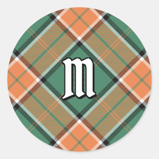 Clan Pollock Tartan Classic Round Sticker (Voorkant)