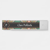 Clan Pollock Tartan Deurbord Deurbordje (Voorkant)