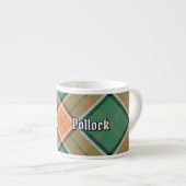Clan Pollock Tartan Espresso Cup Kop (Voorkant rechts)