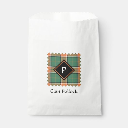 Clan Pollock Tartan Favor Bag Bedankzakje (Voorkant)