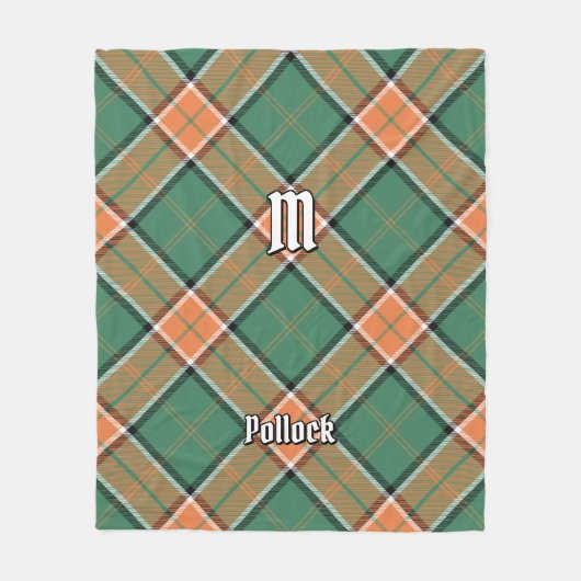 Clan Pollock Tartan Fleece Blanket (Voorkant)