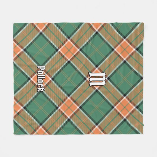 Clan Pollock Tartan Fleece Blanket (Voorkant (Horizontaal))