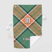 Clan Pollock Tartan Golf Towel Golfhanddoek (Insitu)