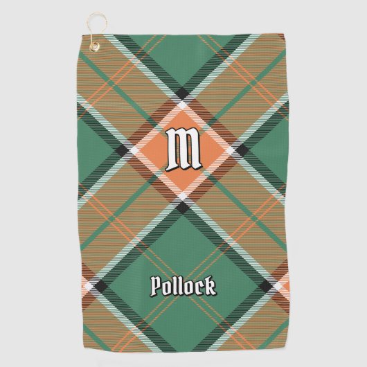 Clan Pollock Tartan Golf Towel Golfhanddoek (Voorkant)